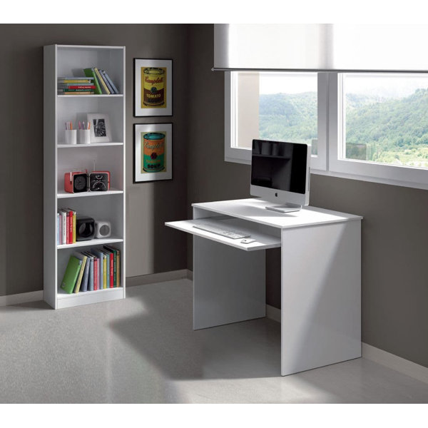 Latitude Run Anniebell White Shelving Storage Book Shelves Bookcase